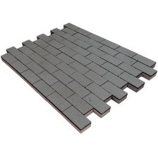 Тротуарная плитка (200х100х40) Прямоугольник Лайн серый (гранит)