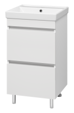 Тумба с раковиной Енисей -50 напольная, 2 ящика, белая