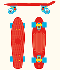 Круизер пластиковый RIDEX 17"х5 ABEC-7 Popside