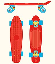 Круизер пластиковый RIDEX 17"х5 ABEC-7 Popside