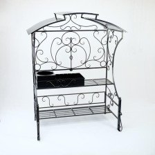 Мангал XL под казан, с крышей, 1,7х1х2,15м 