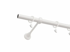 Карниз металл гладкий Дельфа СМ-3293-1Р d19 мм белый 1,8м