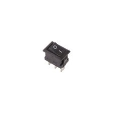 Выключатель клавишный ON-ON (3c) 250V 3А черный Micro