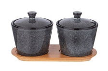 Набор банок 2 шт 300 мл Grapnite на подставке Lefard 474-239