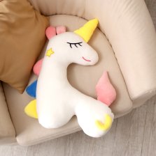 Игрушка мягкая Единорог белый 45 см 10688846