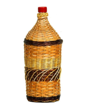 Бутылка 2,0 л винная Виноград 40-В28-2000 оплетенная прутьями лозы