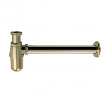 Сифон металлический для раковины нерж сталь/золото 8714