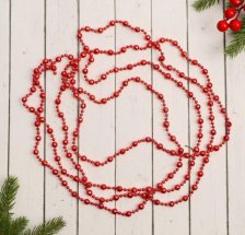 Бусы 270см 8 мм Шарики с рельефными полосками, цвета микс 