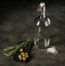 Бутылка 1,0 л с бугельным замком и рисунком