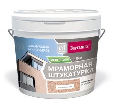 Мраморная штукатурка Ecostone 977 фракция K 1,0-1,5 мм (15кг) Bayramix