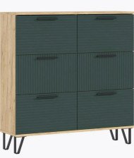 Обувница Флэш (1000) Браш Мэни Грин/Дуб крафт