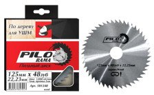 Круг пильный по дереву для УШМ 125х22,23 48 Зуб Pilorama 501248