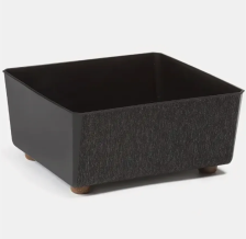 Кашпо квад Diva 39х75см 96л антрацит с вкладышем