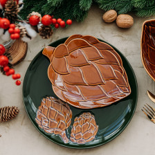 Тарелка 20х17 см Зимний лес, керамика 9594025