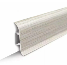 Плинтус Классик Идеал с кабель-каналом ясень белый 2,2 м 55 мм