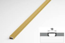 Профиль алюм 10мм ПП02 золото люкс (02л) 2,5м
