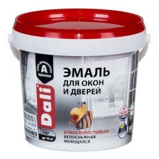 Эмаль для окон и дверей полуматовая база А (1кг) Dali
