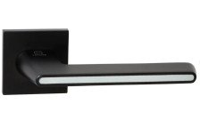 Ручка дверная ABRISS R21.190 MBP/WH черный матовый/белая вставка