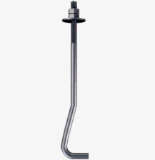 Болт М12х500 ГОСТ 24379.1-80 Тип 1.2 фундаментный изогнутый, б/п (2 гайки, 1 шайба)
