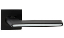 Ручка дверная ABRISS R21.190 MBP/WH черный матовый/белая вставка
