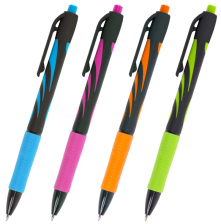 Ручка шариковая синяя 0,7 мм Brauberg автоматическая Ultra RT-Neon 143932