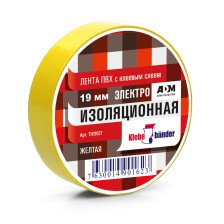 Изолента ПВХ 19ммx20м желтая Klebebander TIK902T