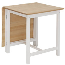 Стол расскладной большой Идея массив Бесцветный лак/снег