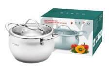 Кастрюля нержавеющая 3,9 л TECO TC-C3900-04