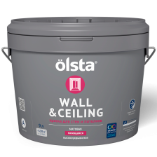 Краска для стен и потолков Wall&ceiling база С 2,7л OLSTA