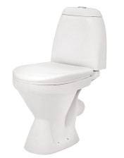 Унитаз Компакт Римини белый с сиденьем полипропилен, с 1 режимной арматурой