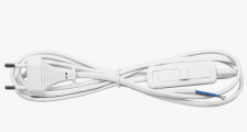 Шнур сетевойс выкл  KF-HK-1 230V белый 1,9м