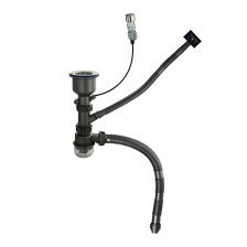 Сифон для кухонной мойки автомат с переливом и гофрой FABIA PROFI разборный, хром/пластик 8741