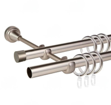 Карниз Грейс 2-рядный D19/19 (труба гладкая/гладкая) Сатин 3,0м