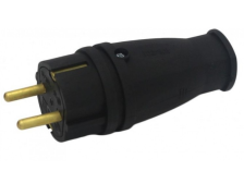 Вилка с заземлением В16-001 16А 220В IP44 (каучук) Витебск