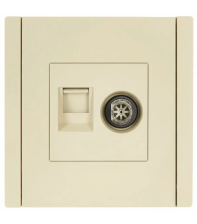 Розетка TV+RJ 45 5Е FP436 ваниль