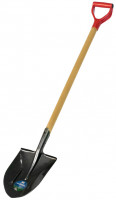 Лопата штыковая укороченная ЗЕМЛЕРОЙКА рельсовая сталь с/ч и ручкой 0111-ЧР