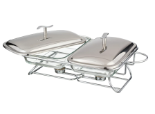 Мармит для подогрева пищи двойной 47,5х29х16 см 1,5/1,5 л 907-203