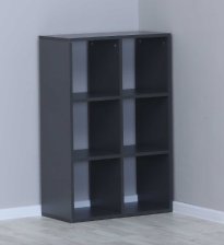 Стеллаж 6 ячеек вертикальный Графит серый 580х300х890