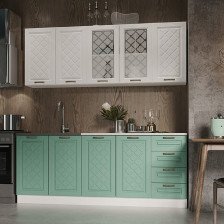 Кухня Агава 2,0 акация белая/мята 