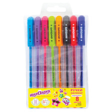 Набор шариковых ручек 8 цветов 0,7 мм Юнландия Star