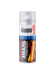 Эмаль аэрозольная термостойкая черная 520 мл KUDO