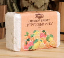 Брикет соляной "Цитрусовый микс" апельсин,лимон,мандарин 1350г
