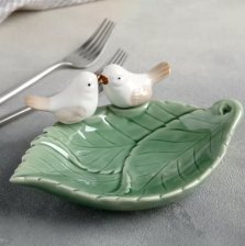Блюдо 19,5х7,5 см Птички на листочке 4468240