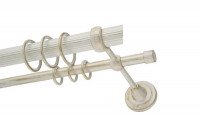 Карниз DIY 28+16мм 3,0м Белое золото (105) открытый кронштейн, в коробе, U универсальный