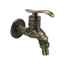 Кран водоразборный MAGNUS со штуцером, 10см от стены 9255 бронза