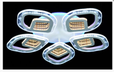 Люстра СТ Х20409/5+1-S WT122W D500х120мм 3000-6500K 