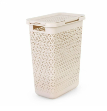 Корзина для белья 30л Элемент узкая бежевый М9084