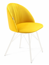 Стул SHT-ST35-1/S37 имперский желтый/белый