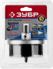 Пила кольцевая наборная по дереву 5предметов 60-67-74-83-95х32мм ЗУБР 29595-Н5-32