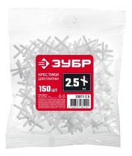 Крестики для кафеля 2,5мм 150шт ЗУБР 33811-2,5